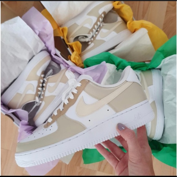 Custom Nike Air Force 1 (Neutral Shades) - Picture 5 of 7